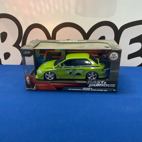 Jada Fast and Furious Mitsubishi Lancer Evolution VII diecast model car.