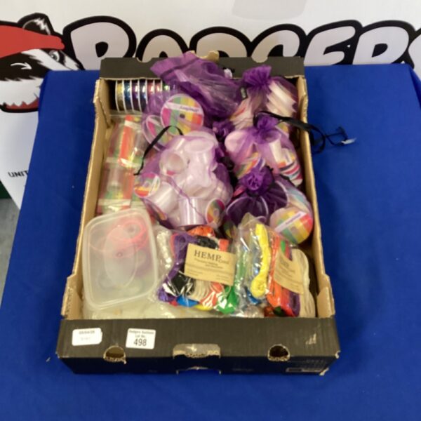 Assorted jewelry making cord and wiring lot for crafting.