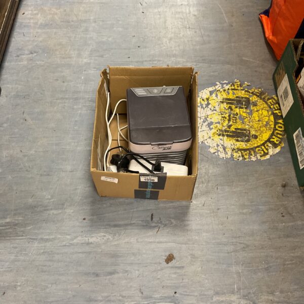 Front view of the Jml Chillmax air cooler in used condition.