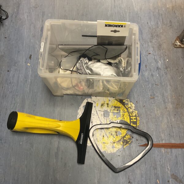 Karcher window vacuum cleaner in original packaging.