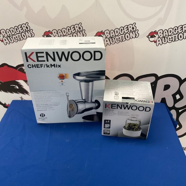 Kenwood Chef kMix pasta shaper and mini chopper attachments for kitchen machines.