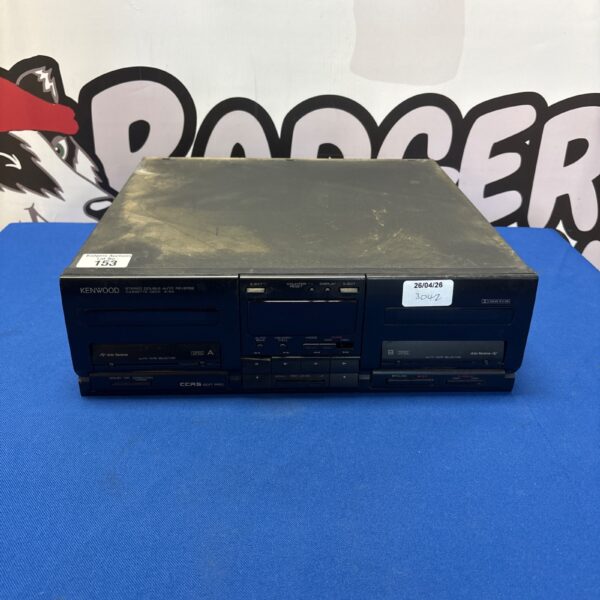 Vintage Kenwood X-54 double cassette deck in silver.