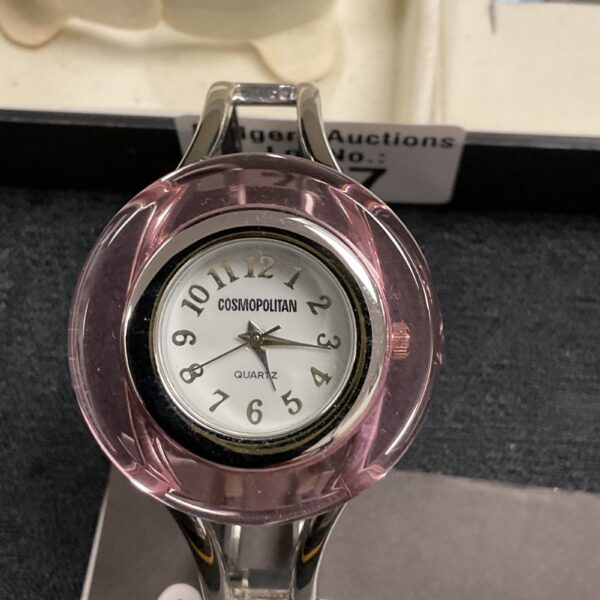Ladies’ Cosmopolitan quartz wristwatch with colour change bezel.