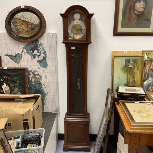 Antique Latimer of Edinburgh grandfather clock, a classic longcase timepiece.