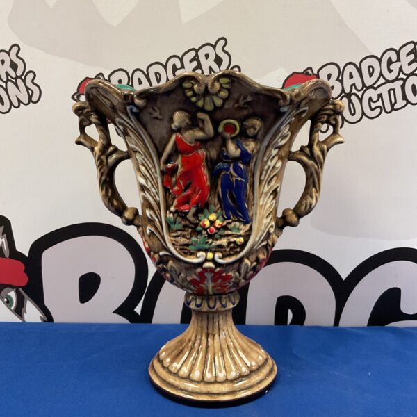 Vintage Libertas Rer S Marino Spanish dancer ceramic vase.