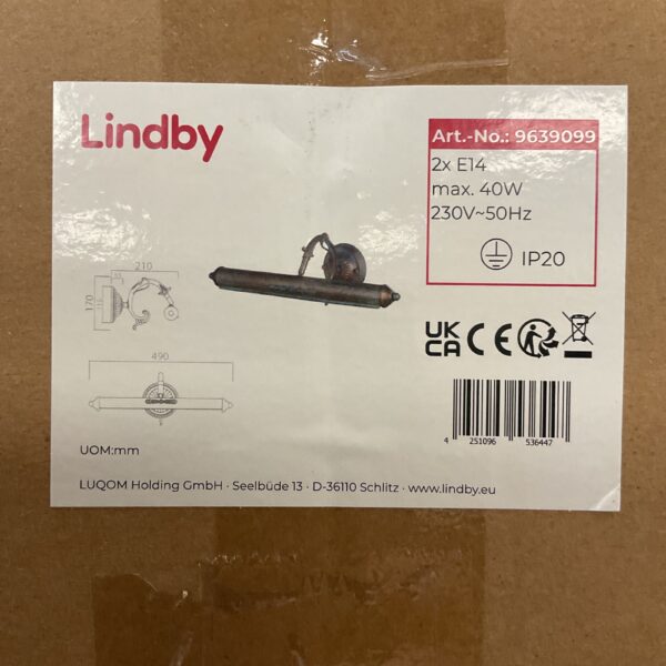 Lindby 96399 picture light in original packaging.