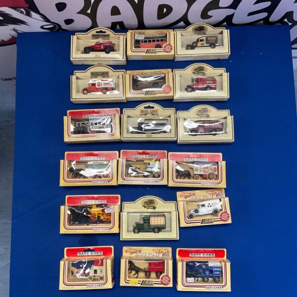 Lledo Days Gone diecast cars lot, vintage collectible vehicles.
