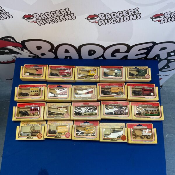Lot of twenty Lledo Days Gone diecast cars, vintage collectible vehicles.