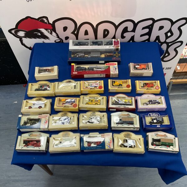 Large collection of Lledo Days Gone diecast models displayed for sale.