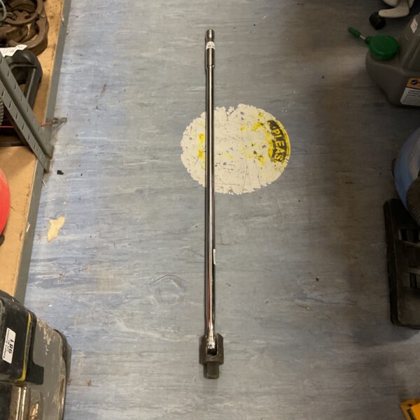 Long handle breaker bar for automotive and mechanical work.