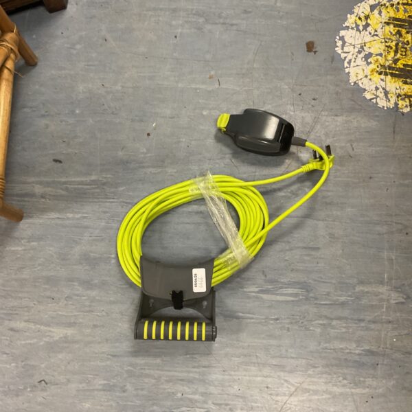 Yellow Masterplug pro-xt cable reel for garden and outdoor use.