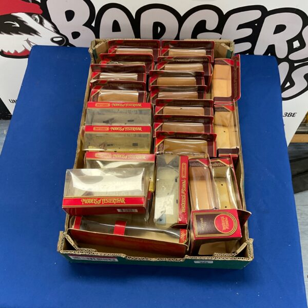 Vintage lot of empty Matchbox Models of Yesteryear boxes.