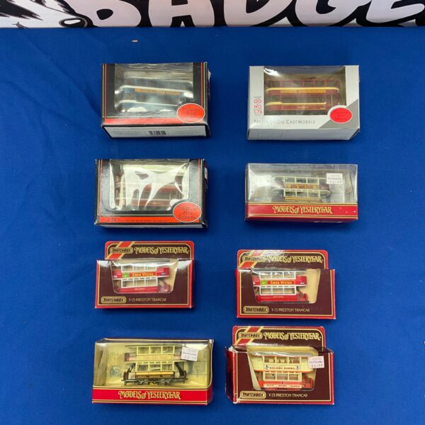 Lot of vintage Matchbox Models of Yesteryear diecast buses.