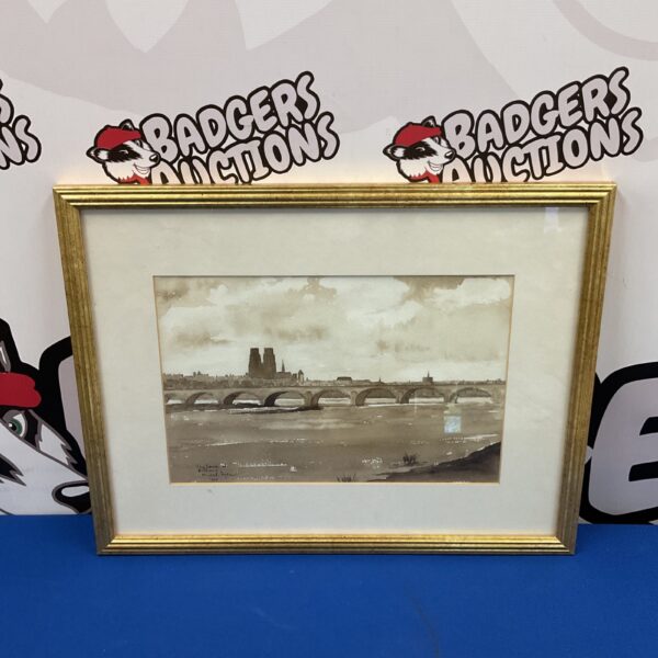 Original Michael Syson watercolour painting of the River Louie in New Orleans.
