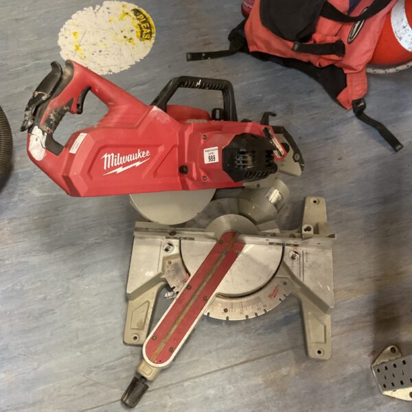 Milwaukee cordless chop saw for metal cutting, untested condition.