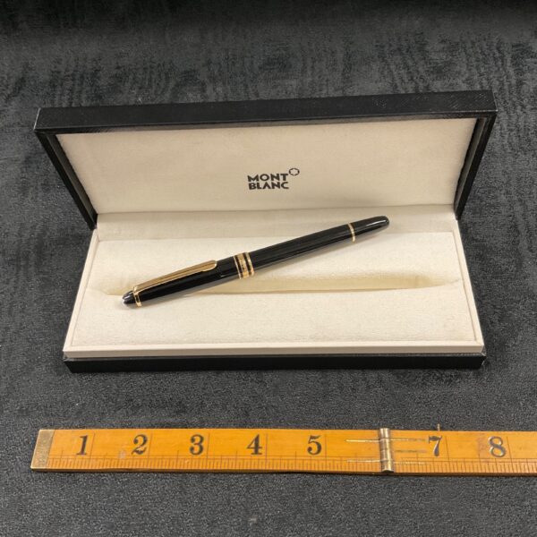 Montblanc Meisterstück ballpoint pen displayed in its original presentation case.