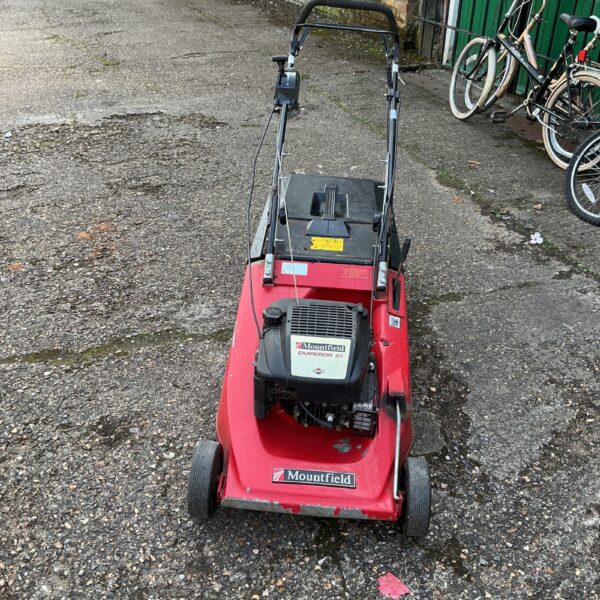 Mountfield Emperor petrol lawnmower in used condition.