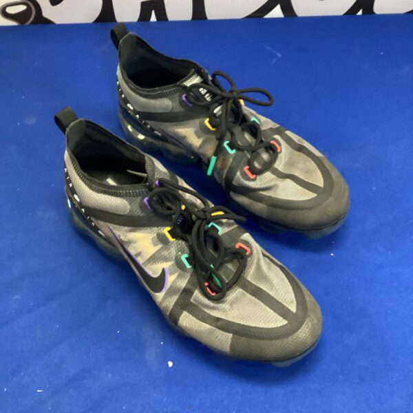 Grey and black Nike Air Vapormax trainers size 10.