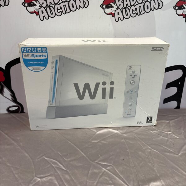 Boxed Nintendo Wii console for retro gaming collectors.