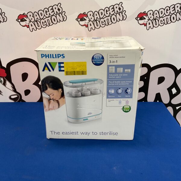 Philips Avent electric steam steriliser front view.