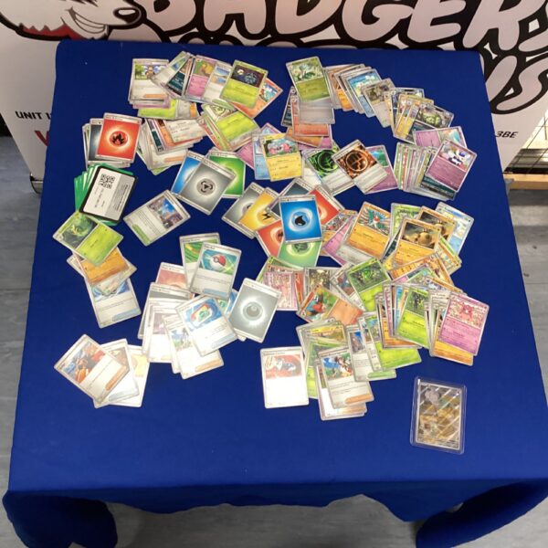 Pokemon card bundle lot with full art cards for collectors.