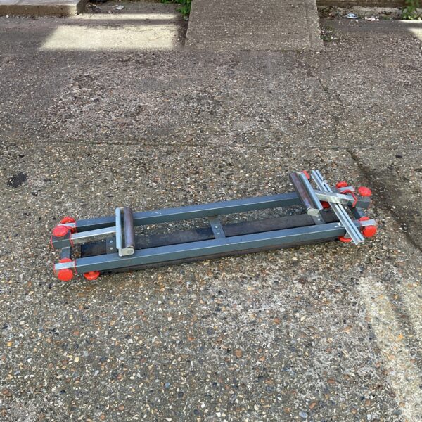 Metal portable tool stand for workshop use.