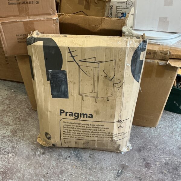 Pragma 60cm appliance housing cabinet, front view.