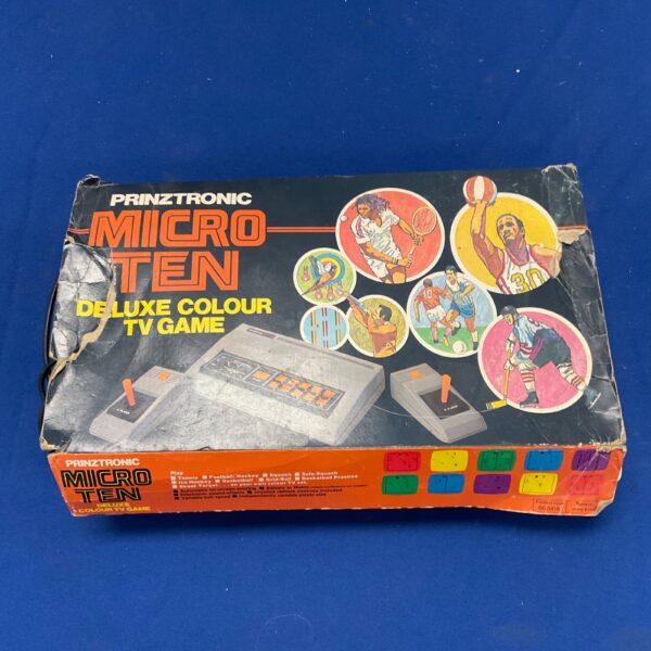 Prinztronic Micro Ten Deluxe box, vintage 1980s gaming console.