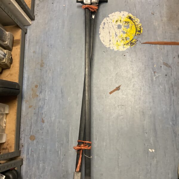 Used roof rack bars for car, showing adjustable feet.