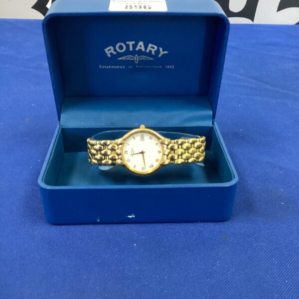 Gold Rotary ladies wristwatch presented for auction.
