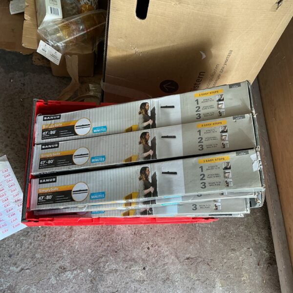 Boxed Sanus TV wall mount for 47-80 inch televisions.