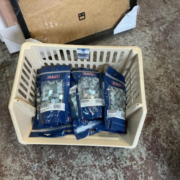 Lot of ten unopened packs of Sealey M16 nuts for automotive use.