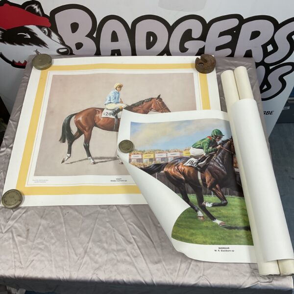 Vintage Sporting Life poster featuring the racehorse Shergar.