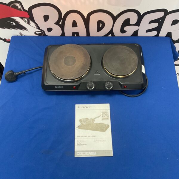 SilverCrest dual hotplate, model SDK 2100 A1, a vintage kitchen appliance.