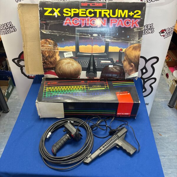 Boxed Sinclair ZX Spectrum +2 Action Pack vintage computer