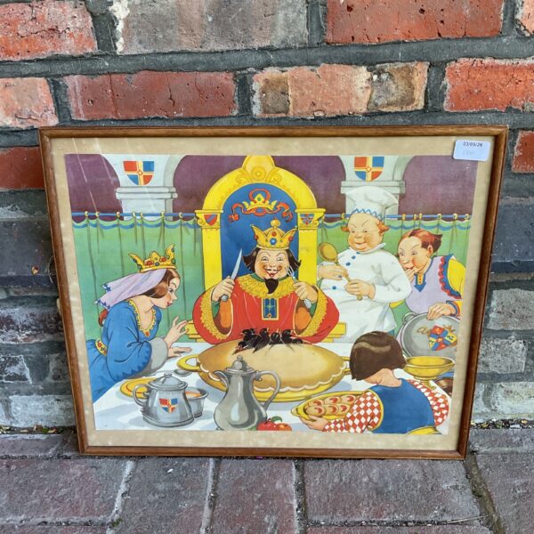 Vintage "Sing a Song of Sixpence" print by Dorothy Muriel Wheeler.