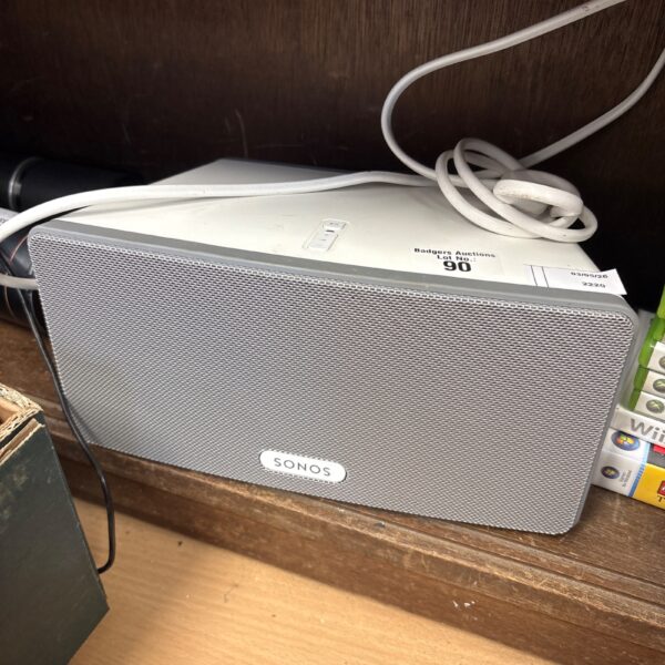 Front view of a used Sonos PLAY:3 wireless smart speaker.