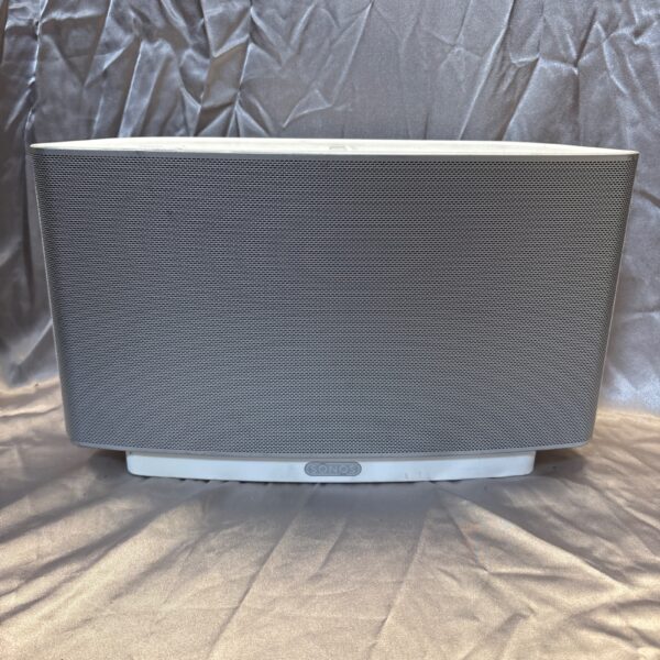 Vintage Sonos Zoneplayer S5 wireless speaker in a home setting.