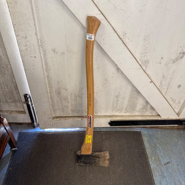 Vintage Spear & Jackson wood axe with hickory handle
