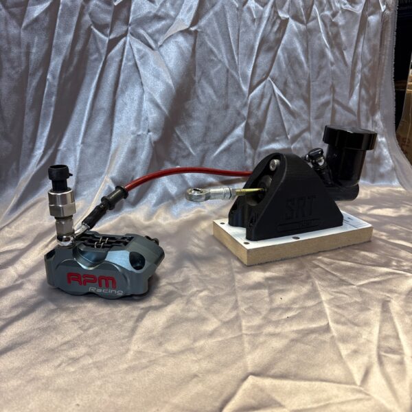 SRT V5.3 hydraulic brake pedal with RPM caliper for sim racing.