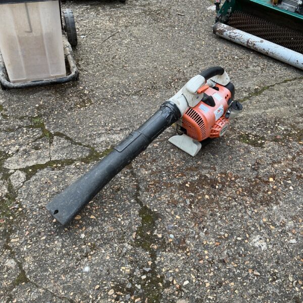 Used Stihl petrol leaf blower for garden and outdoor cleaning.