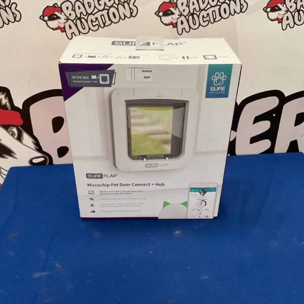 SureFlap microchip pet door model 220 in retail packaging.
