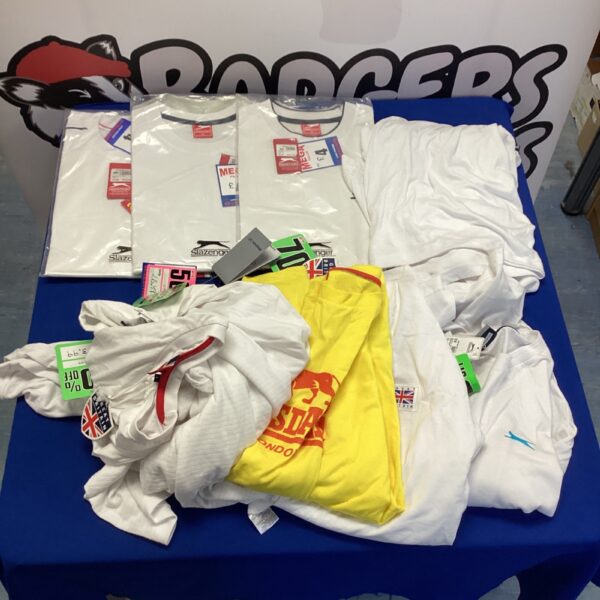 New Lonsdale, Slazenger and Great Britain T-shirt bundle for men.