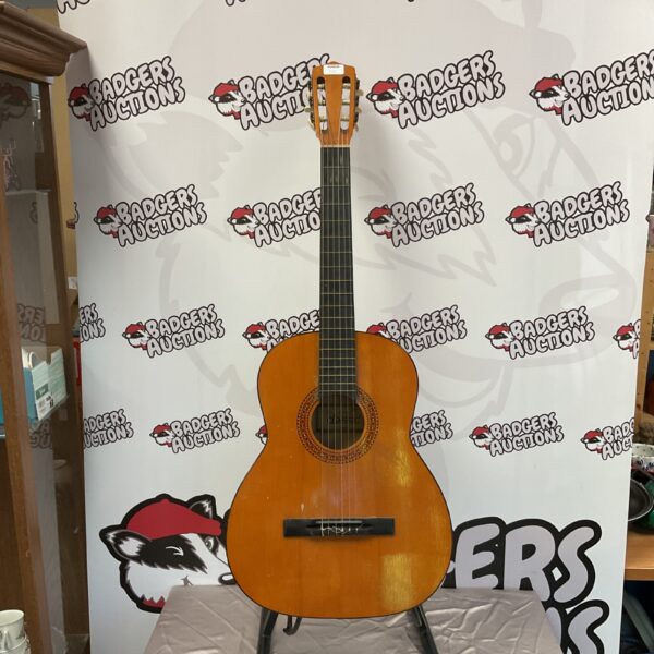 Vintage Tatra acoustic guitar with a warm finish.