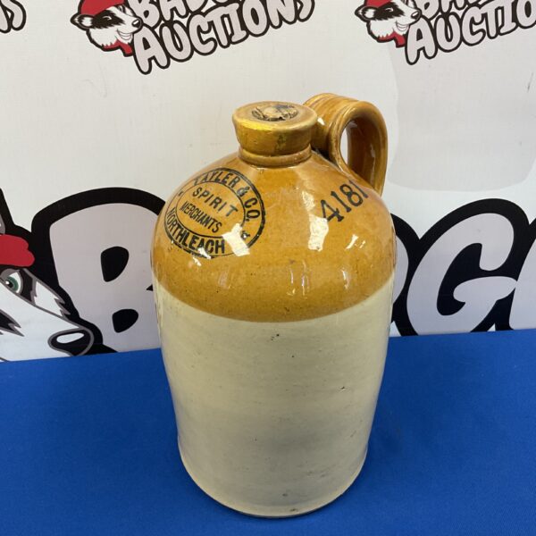 Vintage Tayler & Co spirit flagon from Northleach, salt glazed stoneware.