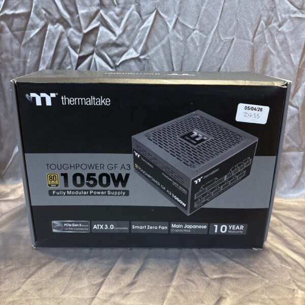 Thermaltake Toughpower GF A3 1050W gold certified modular power supply unit.