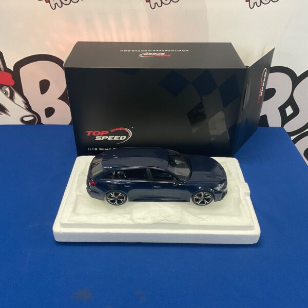 Detailed 1:18 scale Audi RS6 Avant resin model by TopSpeed.