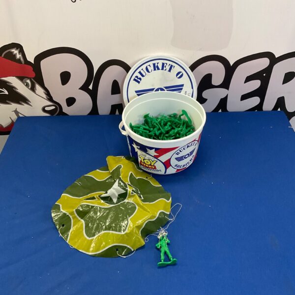 Vintage Disney Toy Story Bucket O Soldiers set with green army men.