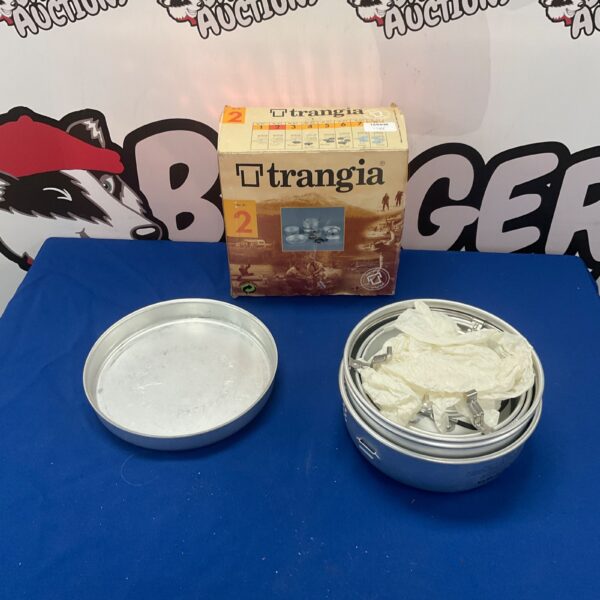 Used Trangia No.2 stove set for camping and outdoor cooking.