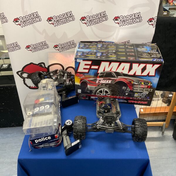Traxxas RC car chassis and parts lot for hobbyists.